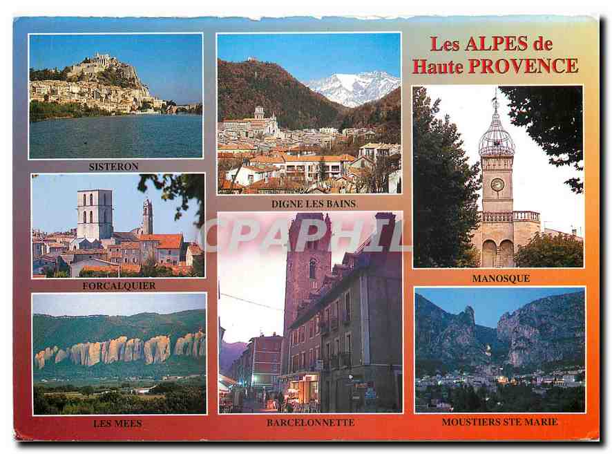 CPM Les Alpes de Hte Provence Marseille Sisteron Forcalquier Les Mees Digne Les Bains Barcelonnette 