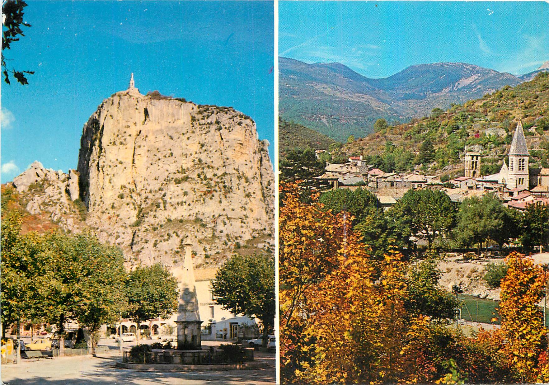 CPM Sites de Haute Provence Castellane Le Roc et la cite au bord du Verdon 