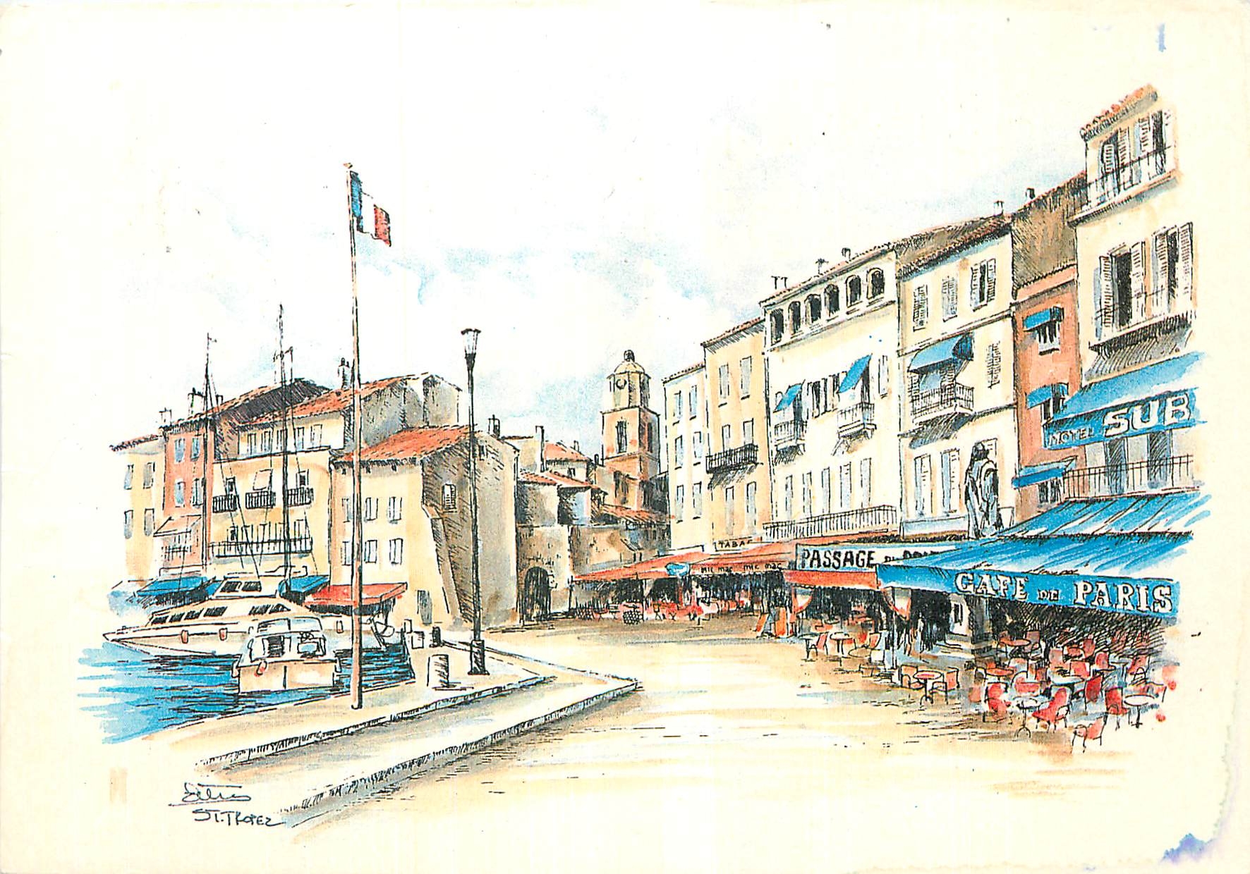 CPM Saint Tropez Aquarelle de Zika Jovanovic 