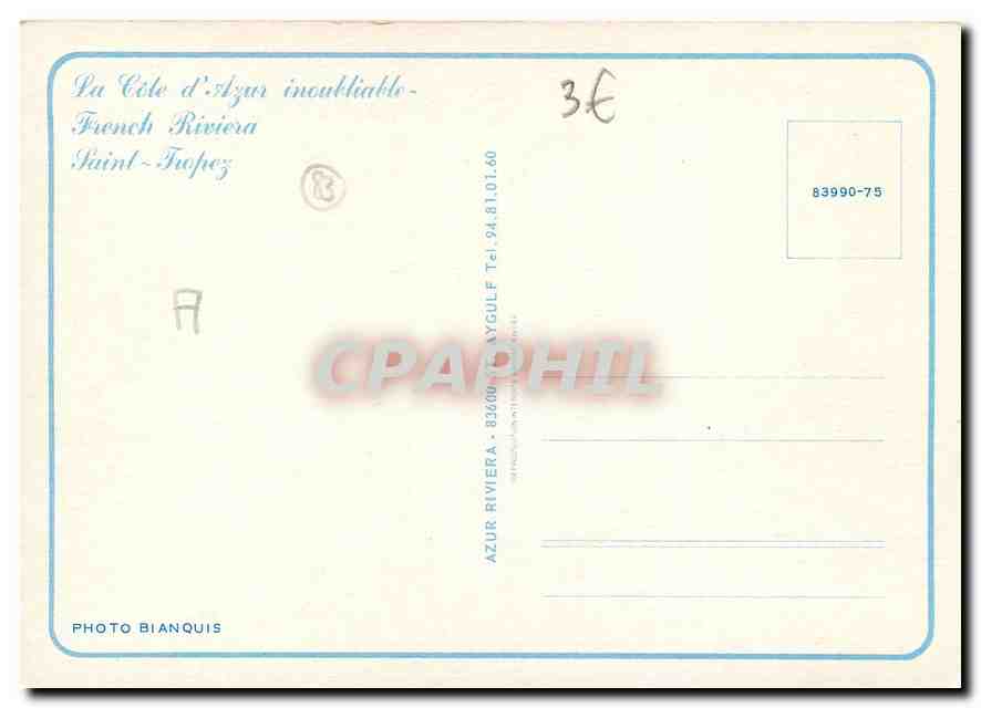 CPM La Cote d'Azur French Riviera  — Rückseite