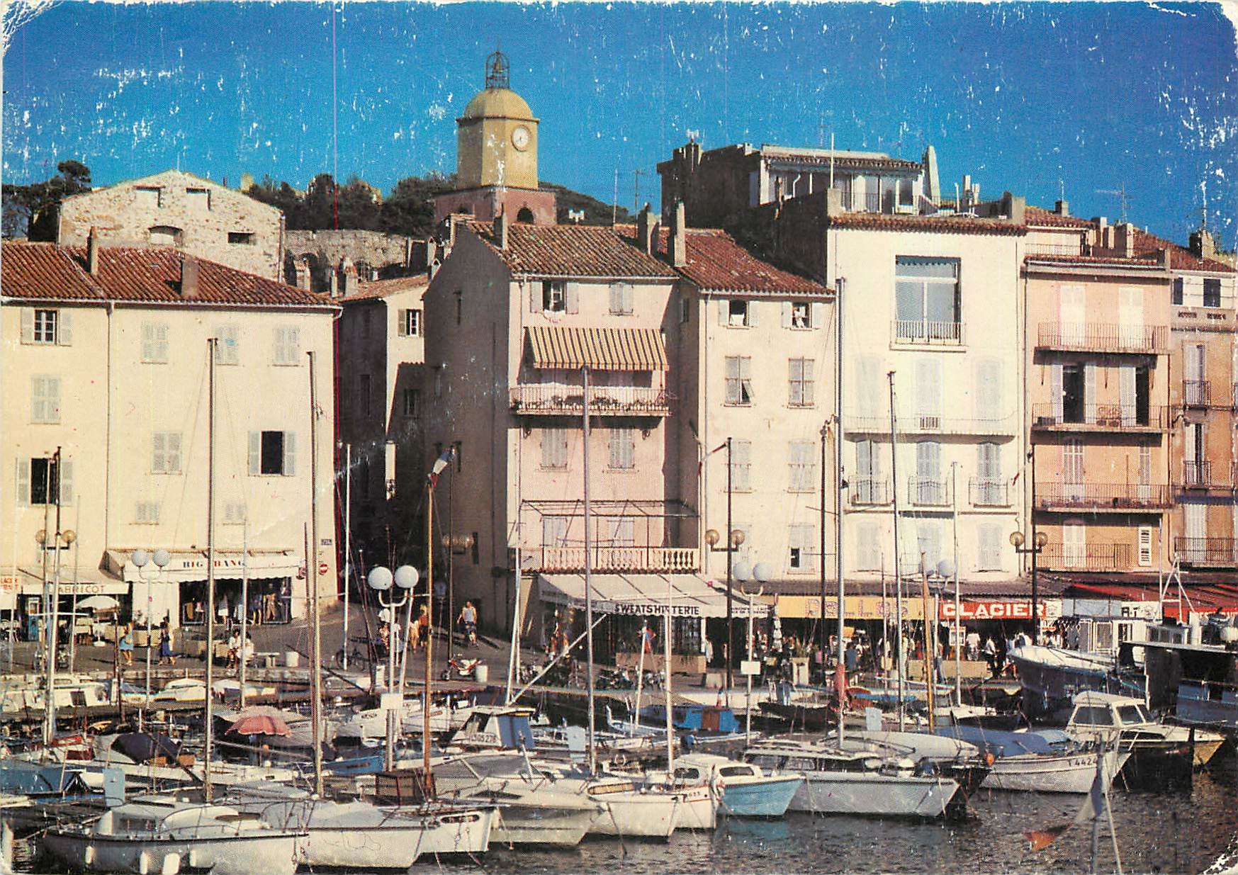 CPM Saint Tropez Var Vue partielle des quais au soleil de l'apres midi 