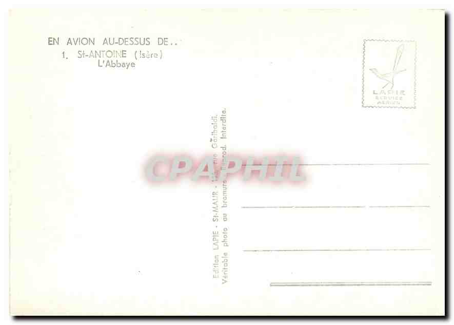 Saint-Antoine (Isère) — L'Abbaye — Édition Lapie, St-Maur — Rückseite