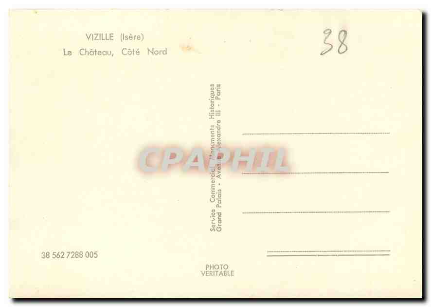 CPM Vizille Isere Le Chateau Cote Nord  — Rückseite