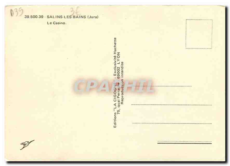 CPM Salins les Bains Jura le Casino  — Rückseite