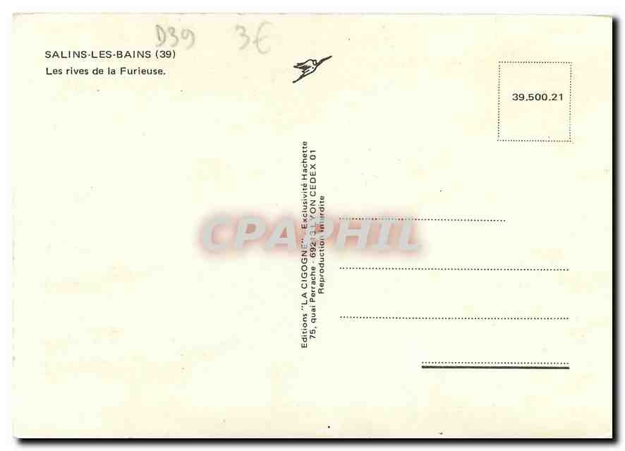 CPM Salins les Bains Les rives de la Furieuse  — Rückseite