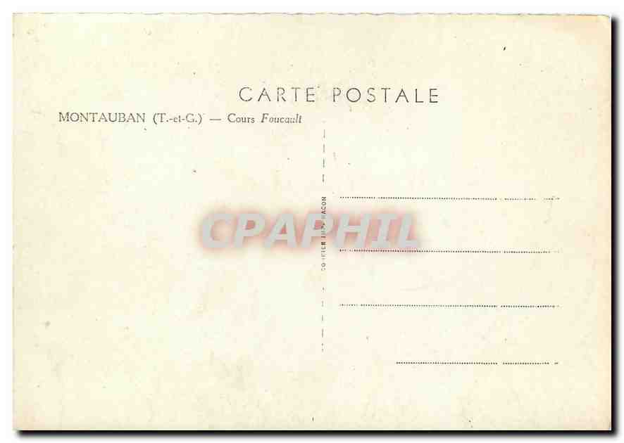 CPM Montauban T et G Cours Foucault  — Rückseite