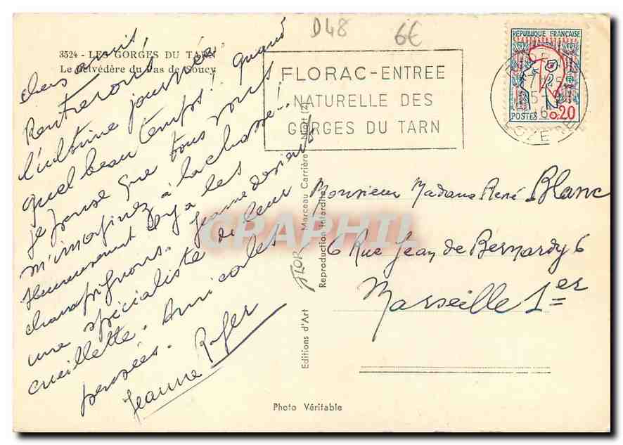 Gorges du Tarn — Entrée — Éditions Florac — Rückseite