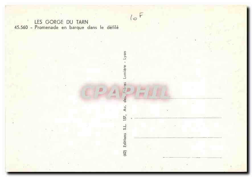 CPM Les Gorges du Tarn Promenade en Barque dans le defile  — Rückseite