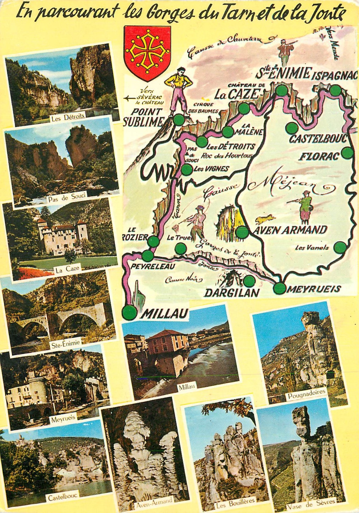 CPM En Parcourant les Gorges du Tarn et de la Jonte Millau Les detroits Pas de Souci La Caze
