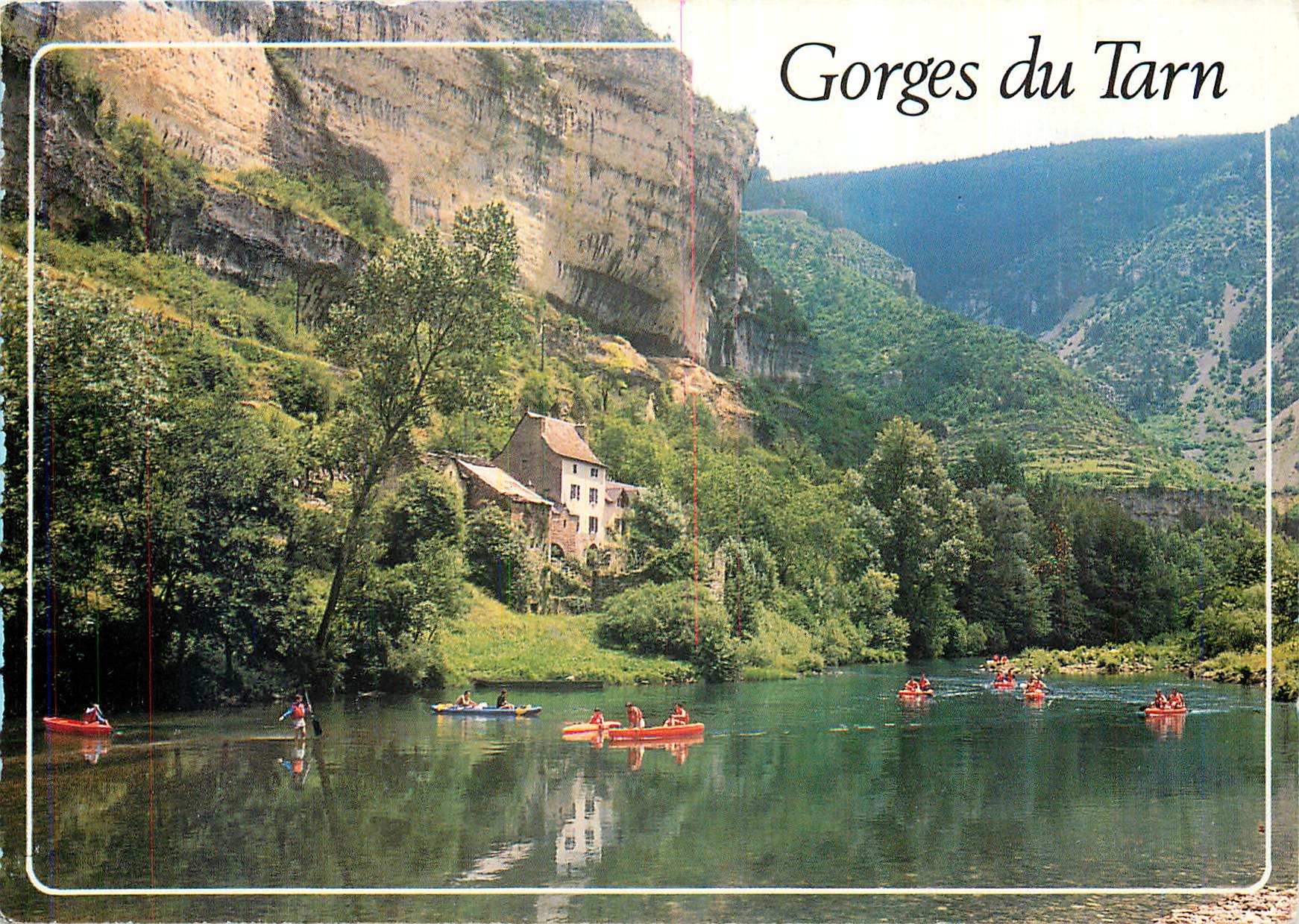 CPM Gorges du Tarn Lozere Descente en Canoe Kayak au moulin de Pougnadoires 