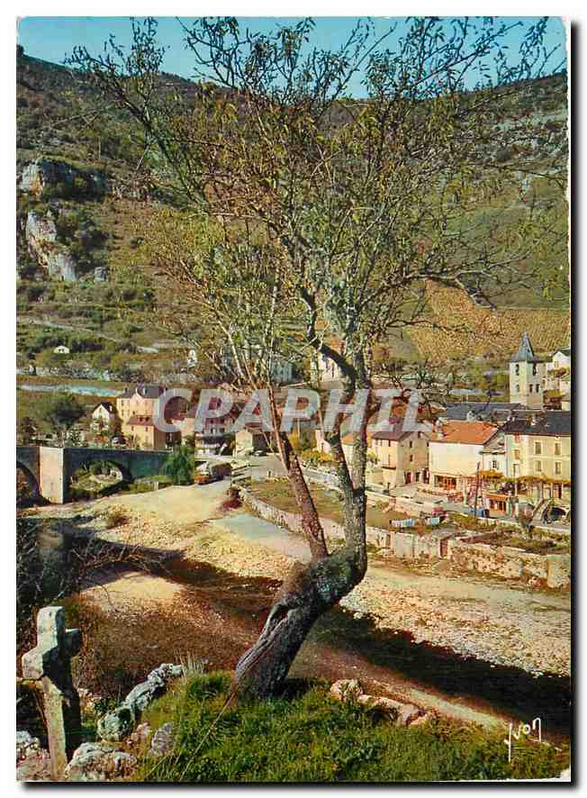 CPM Couleurs et Lumiere de France Les Gorges du Tarn Lozere Sainte Enimie Vue generale 