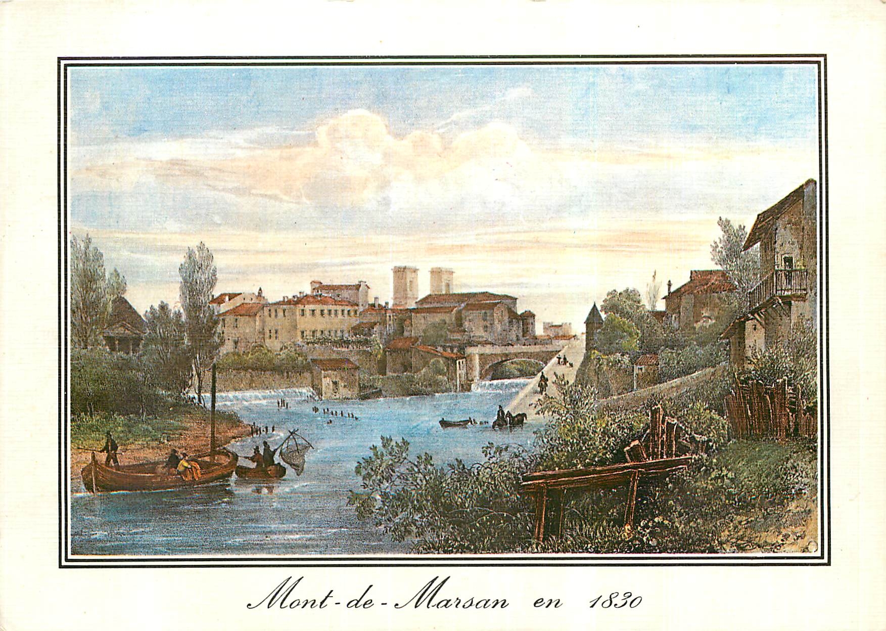 CPM Mont de Marsan Vieilles Gravures Les Bords de la Midouze sous le regne de Louis Philippe 