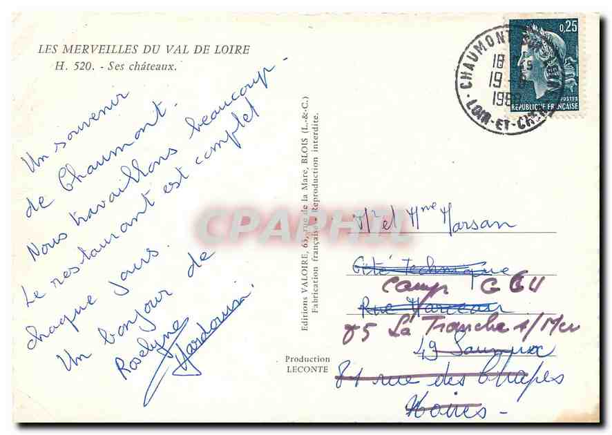 Châteaux de la Loire — Chambord, Chaumont, Chenonceaux, Amboise, Blois, Villandry, Azay-le-Rideau, Valençay, Sceaux, Loches, Cheverny, Angers — Éditions Valoire — Rückseite