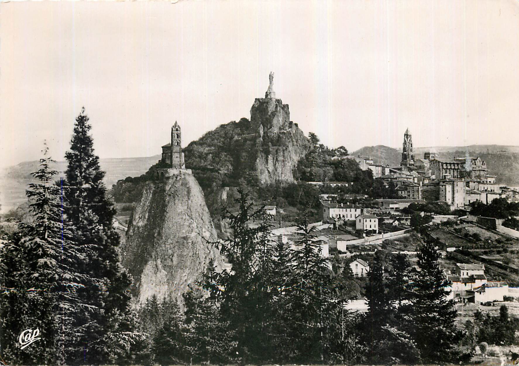 CPM Le Puy Vue prise a travers les Pins 