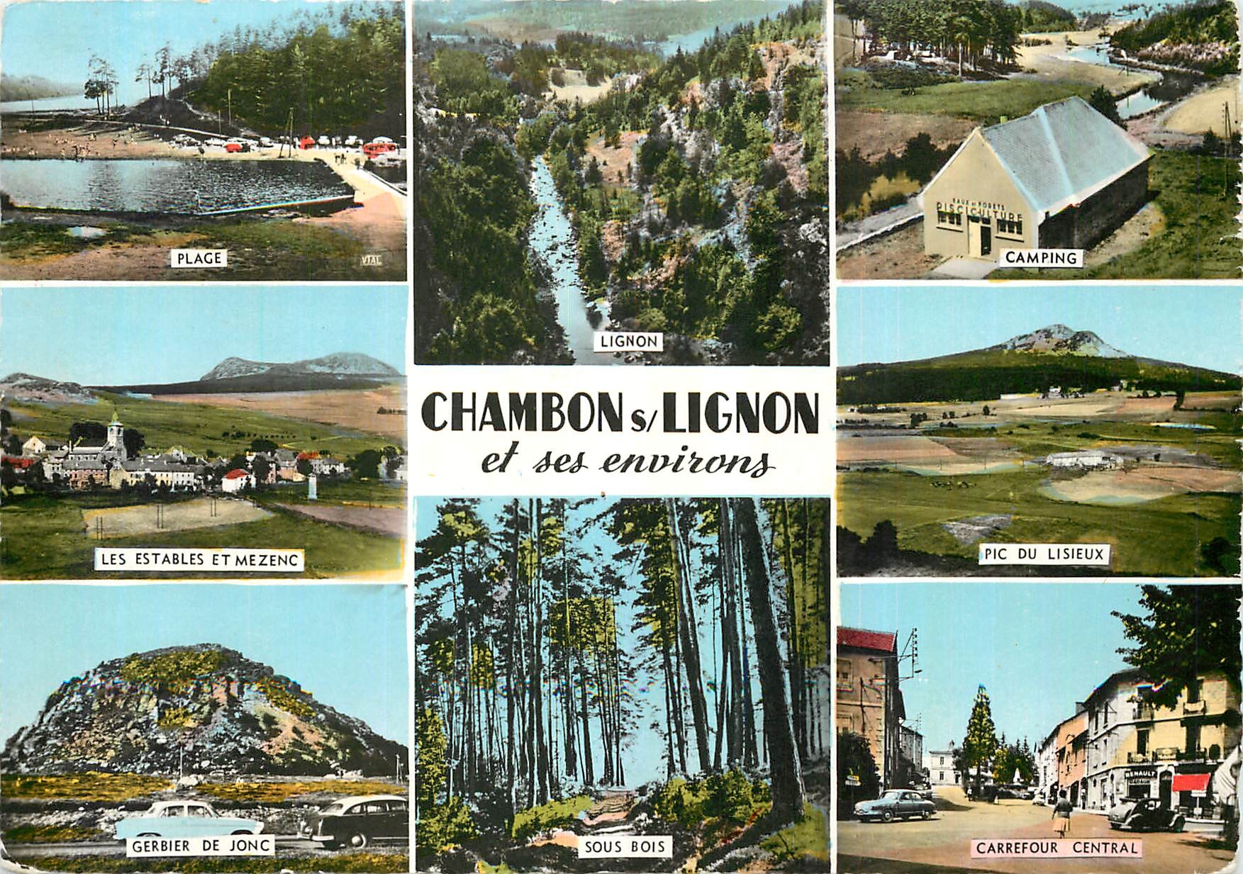 CPM Chambon sur Lignon Haute Loire et ses environs Station estivale Plage Les Estables et Mezenc Grb