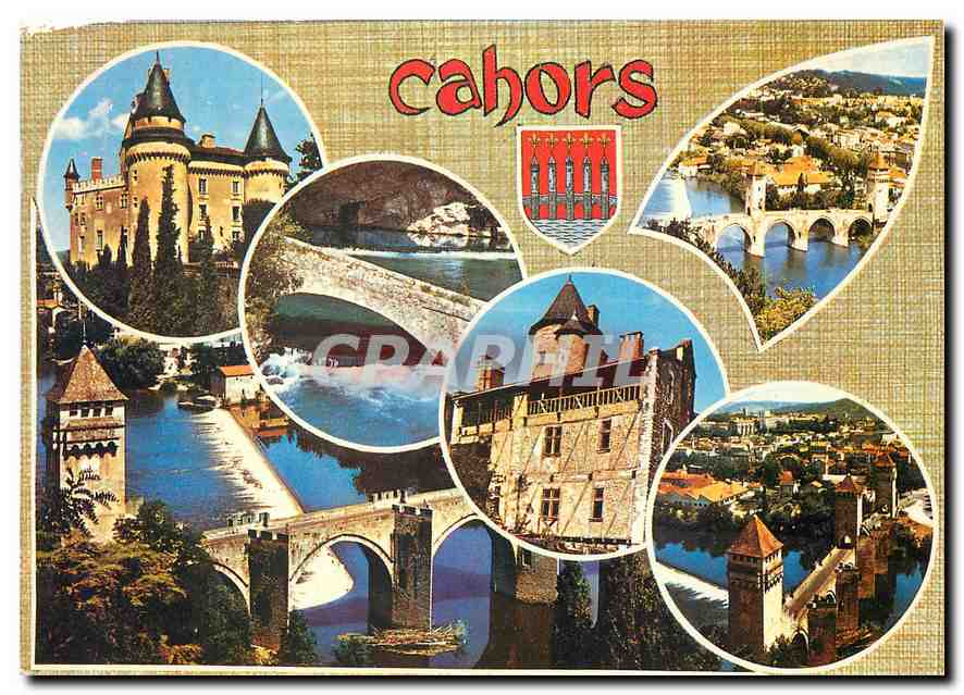 Cahors — Divers aspects de la ville avec le Pont Valentre — Société des Cartes Postales AS DE CŒUR