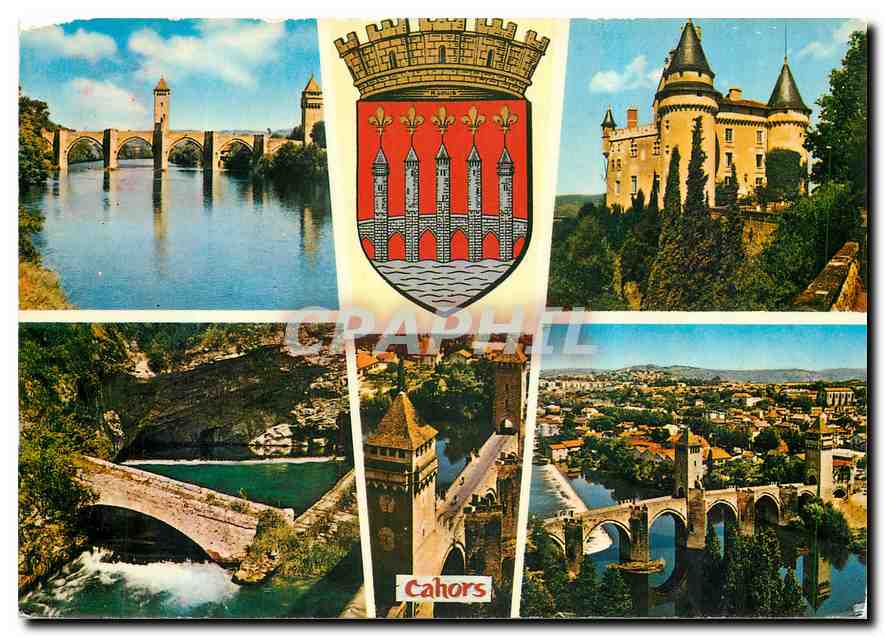 Cahors — Ponts et château — Graphphil