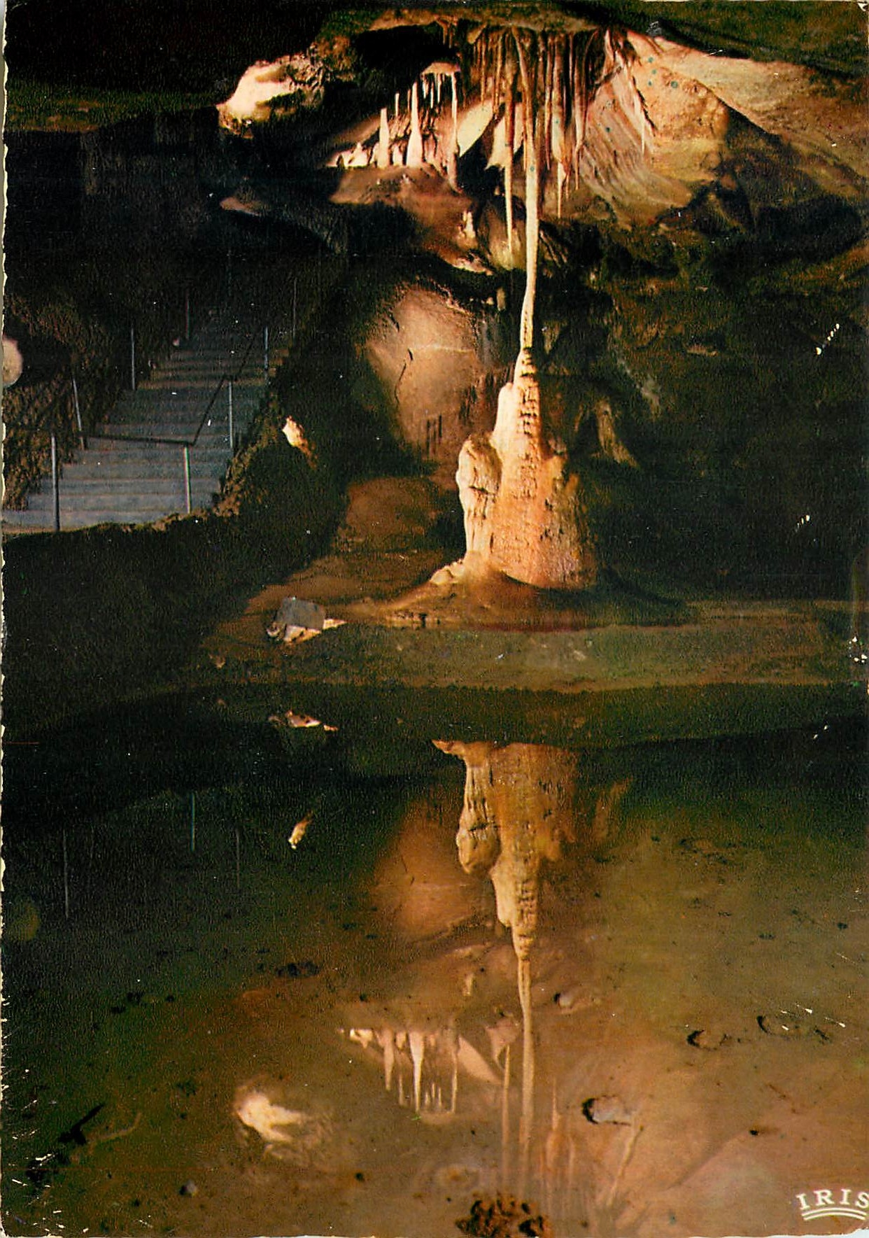 Les Grottes de Lacave (Lumière noire) — La Colonne aux pattes d'araignée — Éditions Théolac & Jianofoes