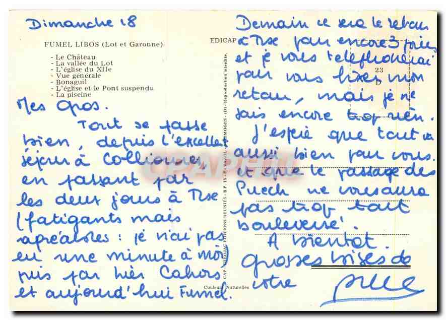 CPM Fumel Libos Lot et Garonne Le Chateau La Vallee du Lot L'Eglise Vue generale Bonaguil L'Eglise e — Back
