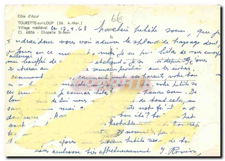 Chapelle Saint-Jean — Tourette-sur-Loup (06) — éditeur Clos — Verso