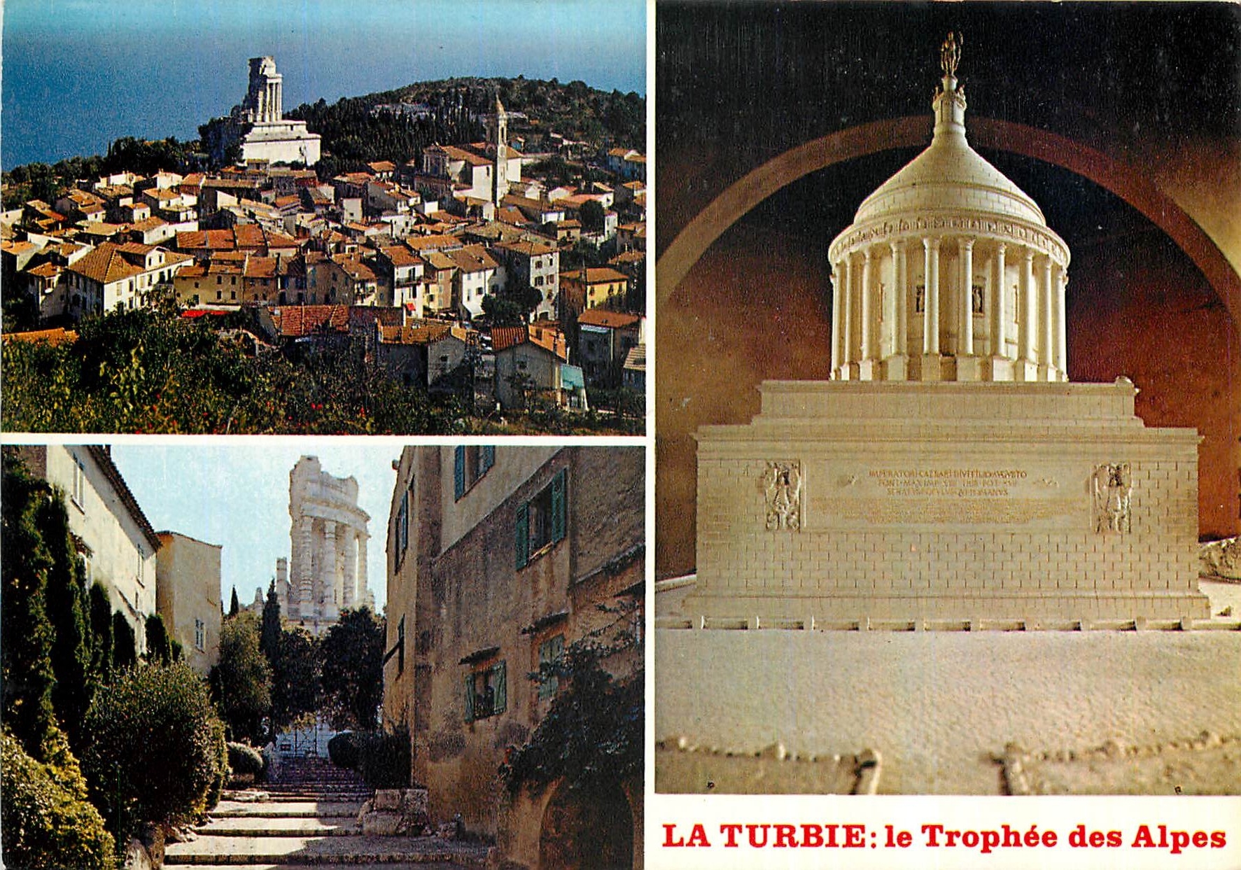 CPM La Turbie Alpes Maritimes Panorama sur La Tubie et le Trophee des Alpes 