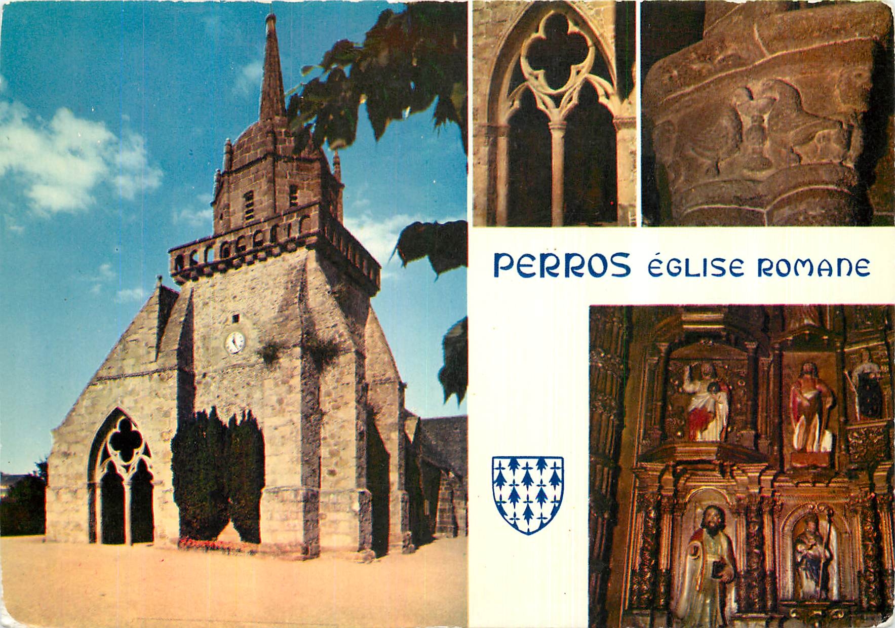 CPM La Bretagne en Couleurs Perros Guirec C du N Eglise paroissiale dediee a saint Jacques et Saint 