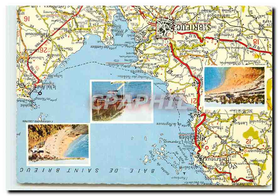 Baie de Saint-Brieuc — Carte postale Michelin N° 58 — Éditions d'Art Jos. Le Dœar