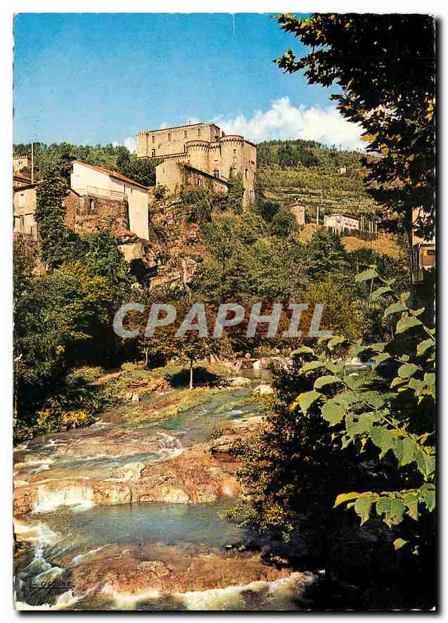 CPM Largentiere Ardeche Le Chateau En bas La Ligne 