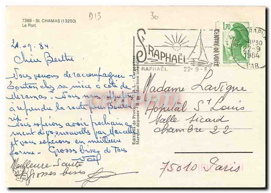 CPM St Chamas Le Port  — Verso