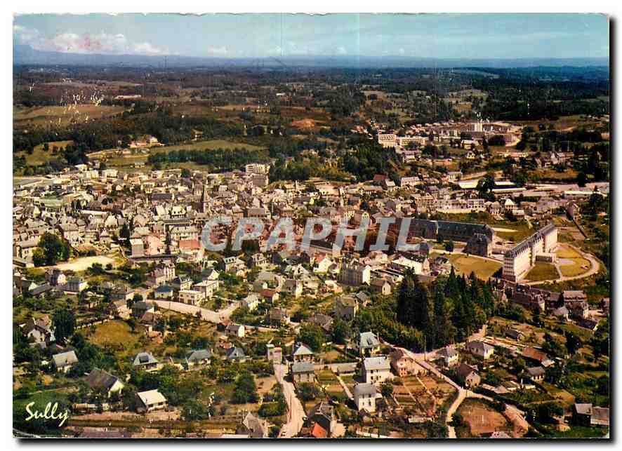 CPM Ussel Correze Vue generale aerienne 