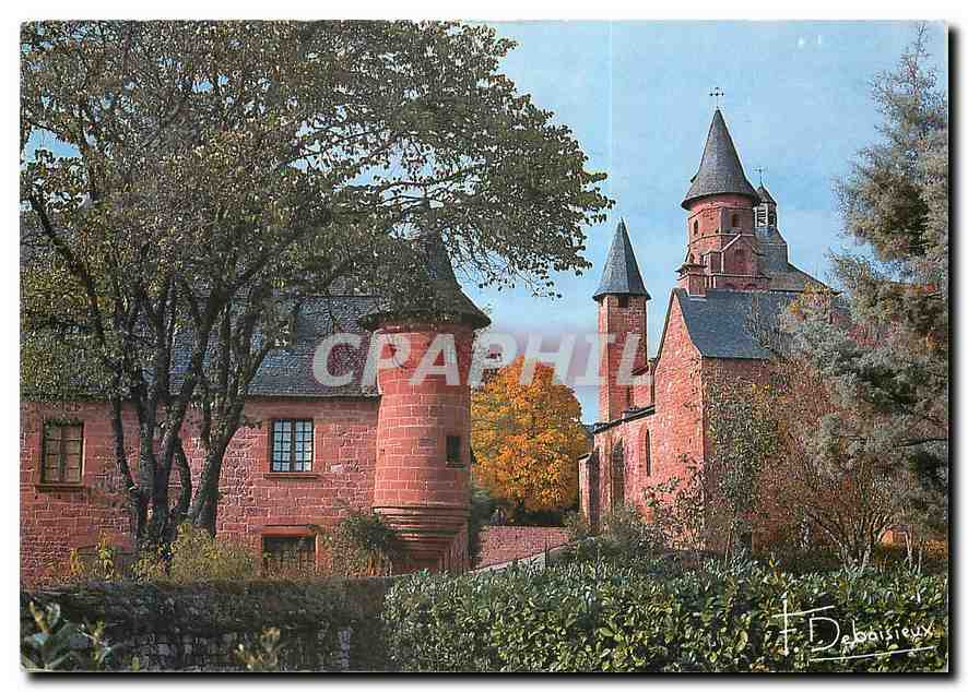 CPM Collonges la Rouge Correze Castel de Vassignac et eglise fortifiee 