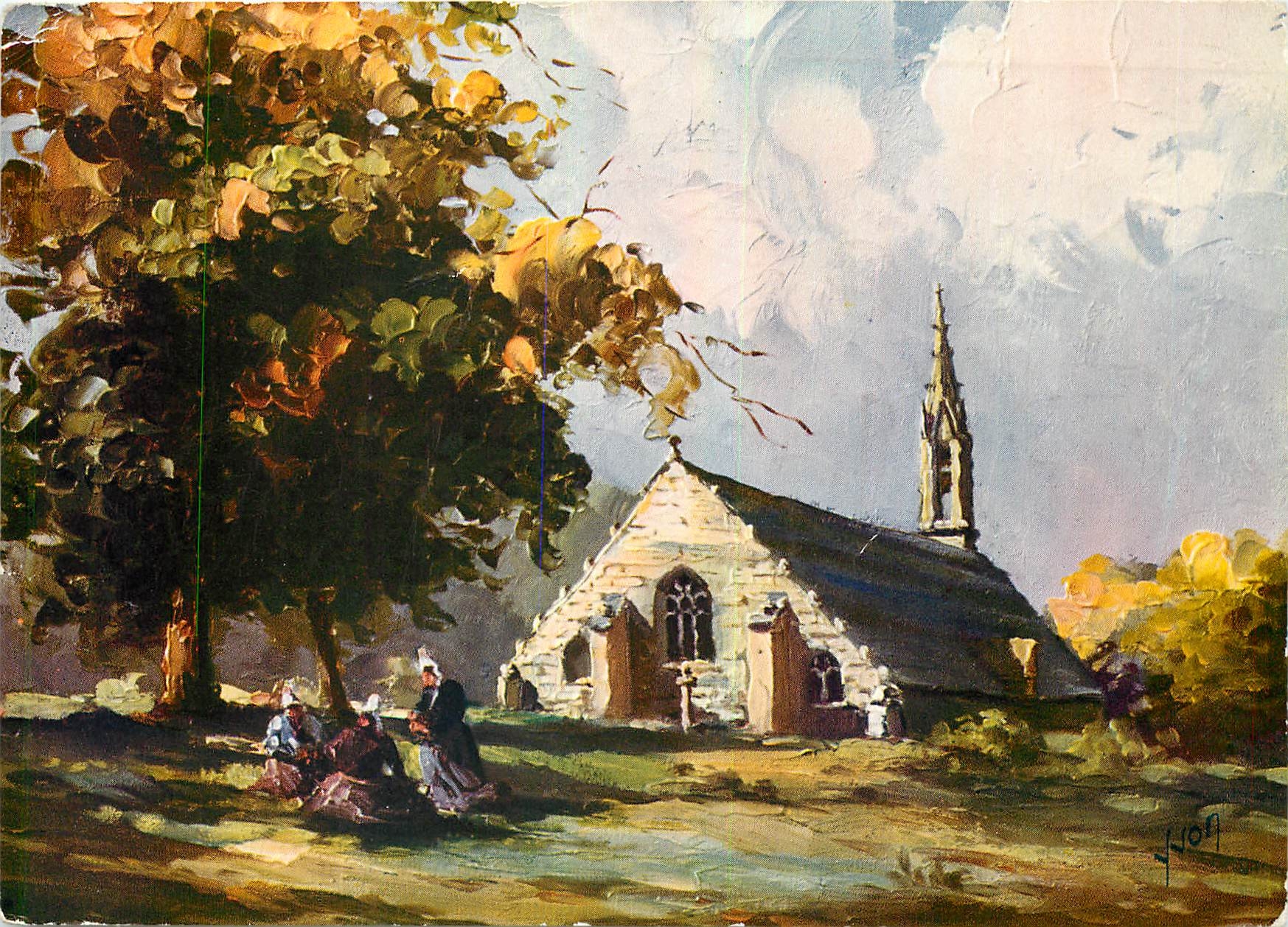 CPM Pont Aven Finistere Chapelle Tremalo au bois d'Amour 
