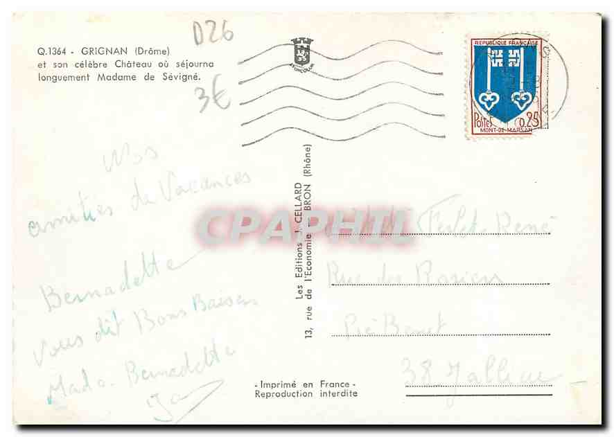 Grignan — Château de Madame de Sévigné — Éditions Le Cellard — Reverso