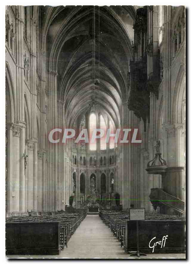 Chartres (Eure-et-Loir) - La Cathédrale - La grande nef et le Chœur