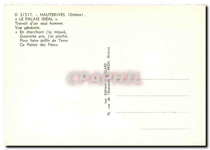 Haüterives (Drôme) — Le Palais Idéal — Vue générale — Éditions de l'Économie, Bron (Rhône) — Reverso