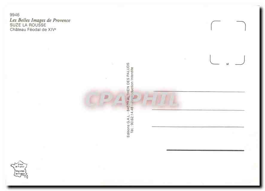 Suze-la-Rousse — Château féodal de XIVe — Éditions G.A.L. des Palluds — Reverso