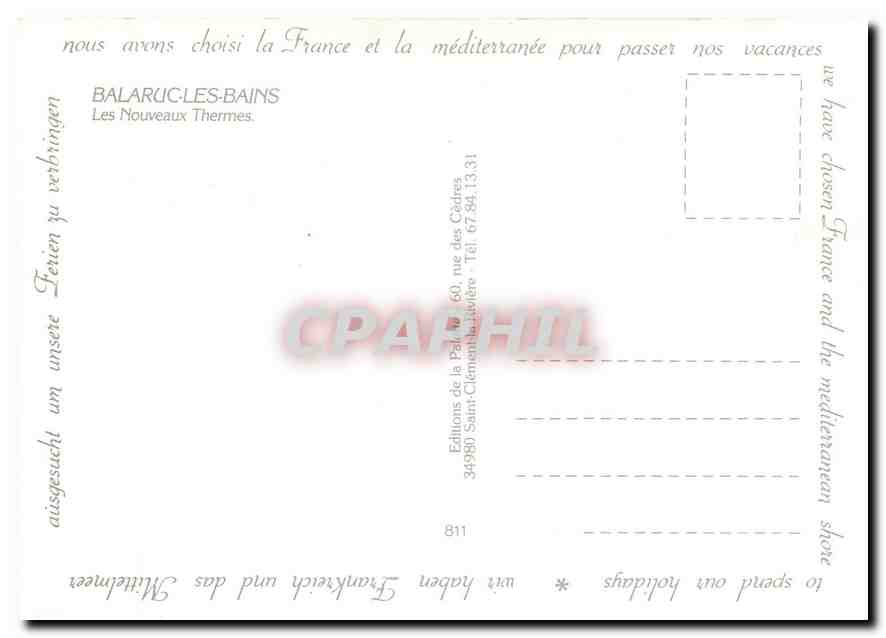 CPM Balaruc les Bains Les Nouveaux Thermes  — Back