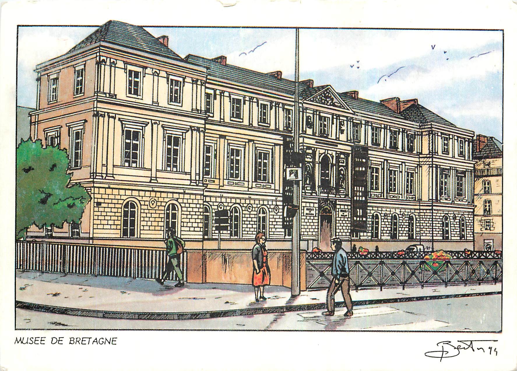 Musée de Bretagne — illustration de la bande dessinée Rennes le Temps d'une Histoire — Éditions Agrafe