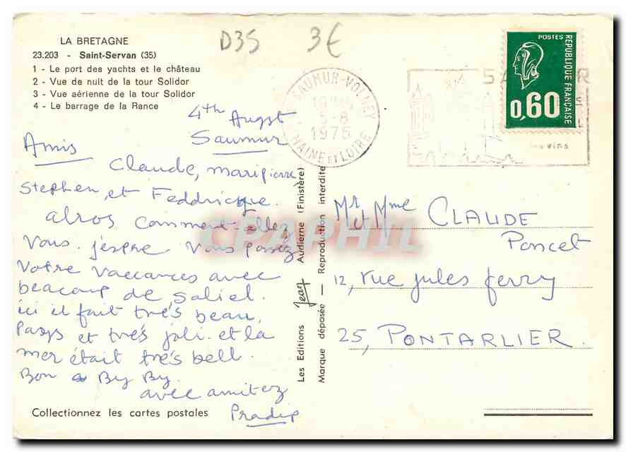Saint-Servan — vue du port, tour Solidor, barrage de la Rance — Les Éditions Pradep — Reverso