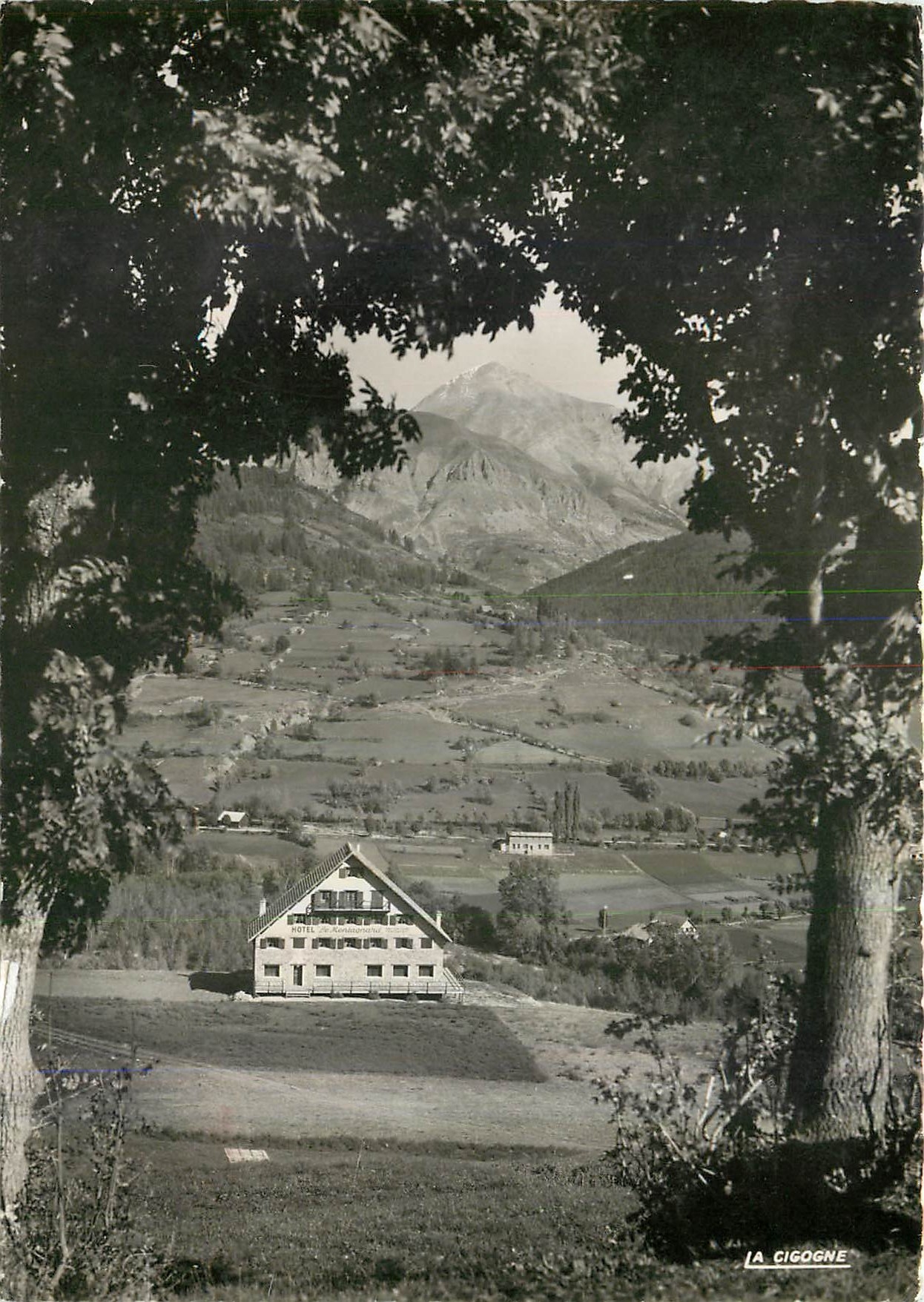 CPM Allos Hotel Le Montagnard au fond le mont Pelat 