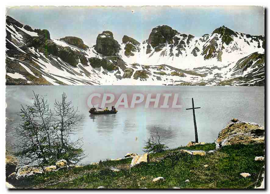 CPM La Route des Grandes Alpes Le Lac d'Allos B A 
