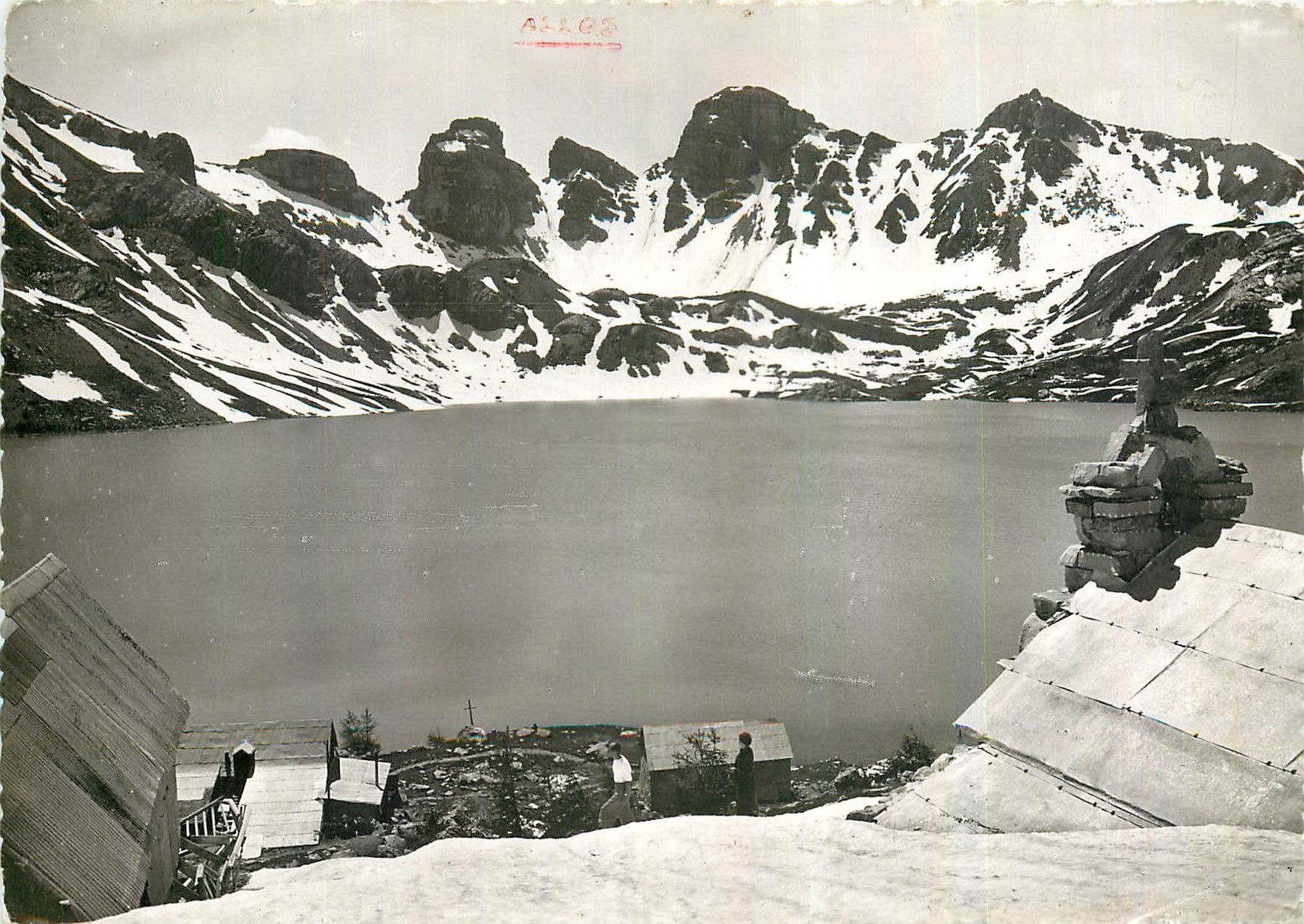 CPM La Route des Grandes Alpes Le Lac d'Allos B A La Chapelle 