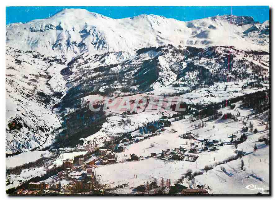 CPM Le Sauze Alpes de Hte Prov Vue aerienne de la station 