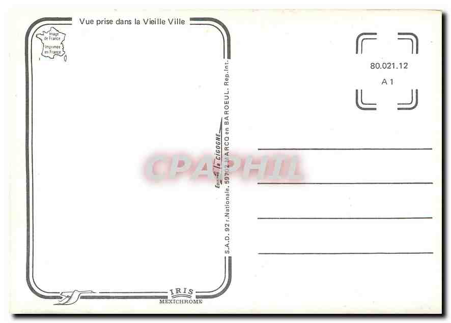 CPM Amiens Vue prise dans la vieille Ville  — Verso