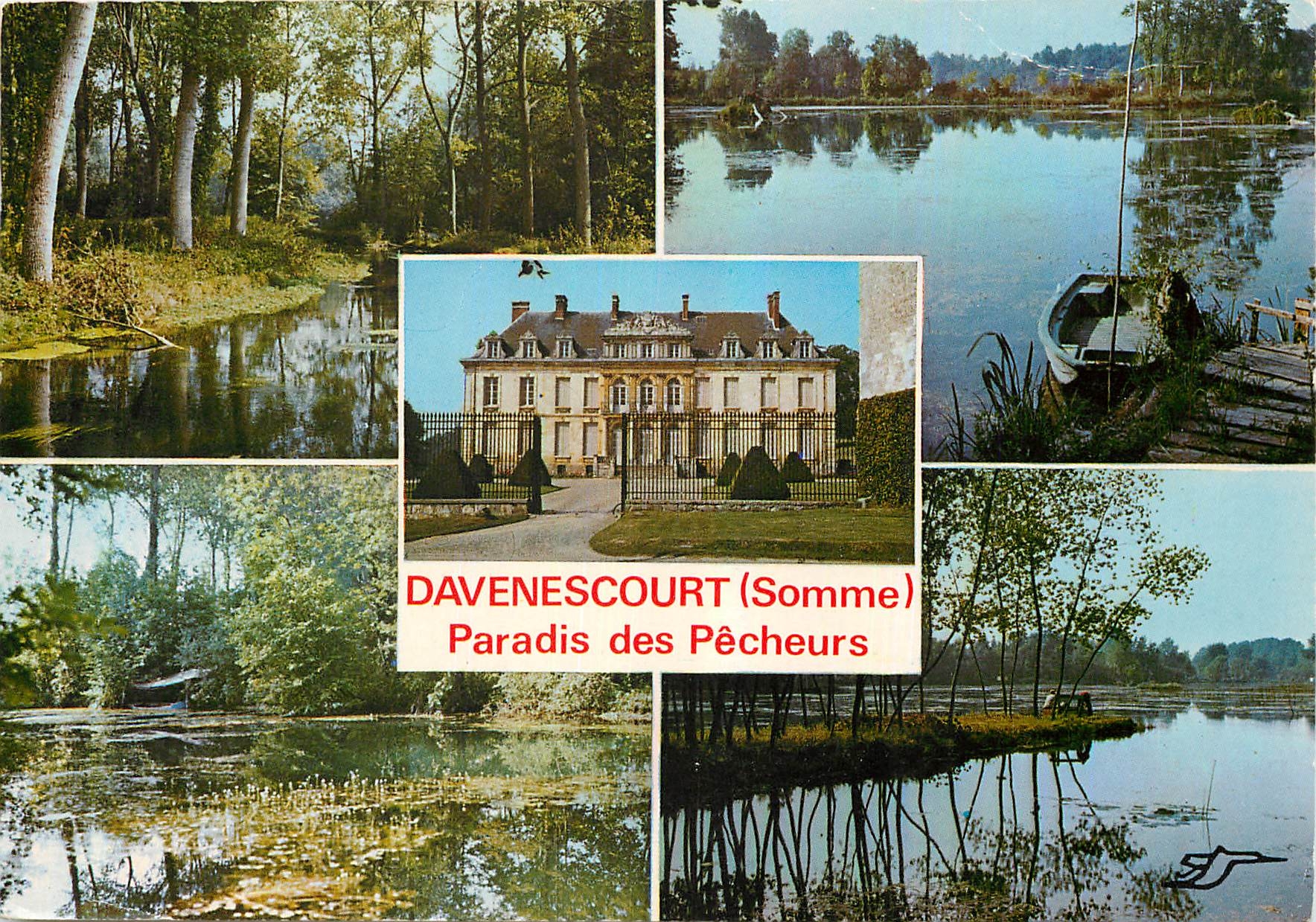 CPM Davenescourt Somme Son chateau ses etangs 