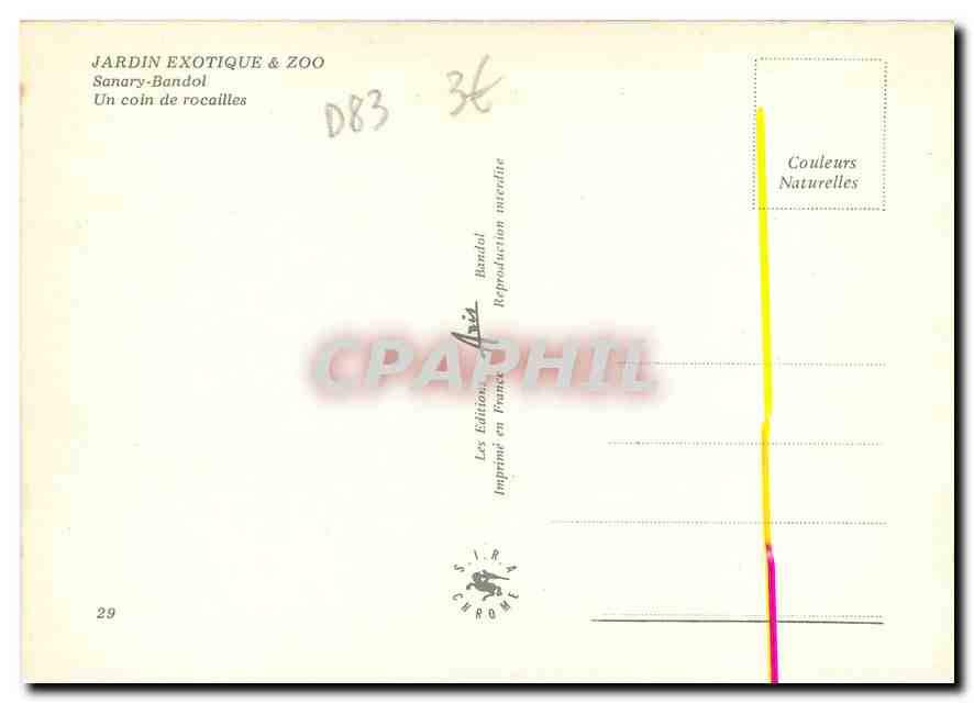 CPM Jardin Exotique Sanary Bandol Un coin de rocailles  — Verso