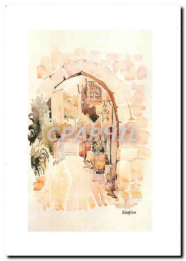 CPM Aquarelle delaplace Atelier d'Artiste La Corniche d'Azur St Aygulf Vieille Porte 