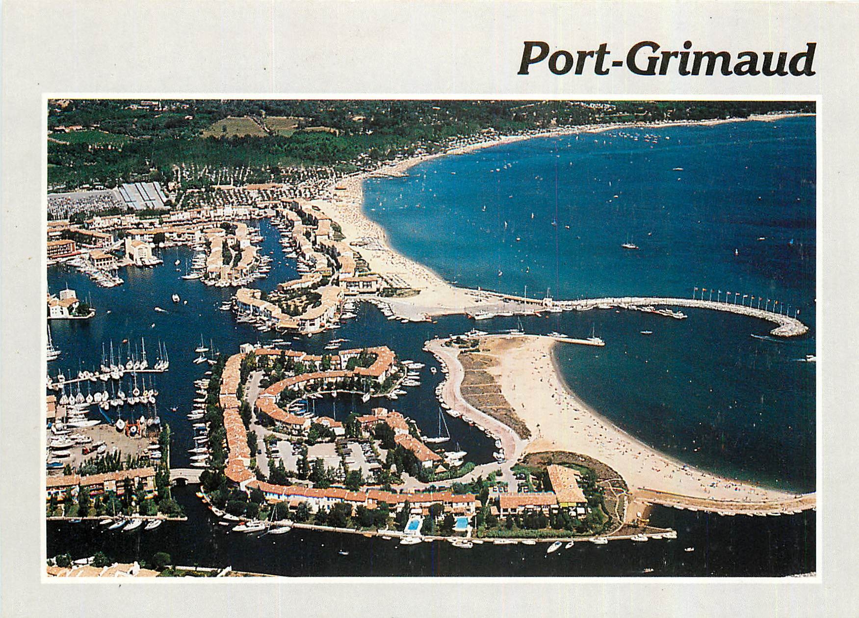 CPM Port Grimaud Var Cite lacustre realisee Etige et Manera S A 