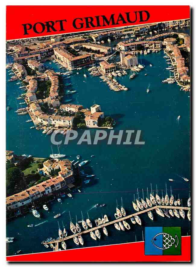 CPM Port Grimaud Var Cite lacustre realisee Etige et Manera S A 