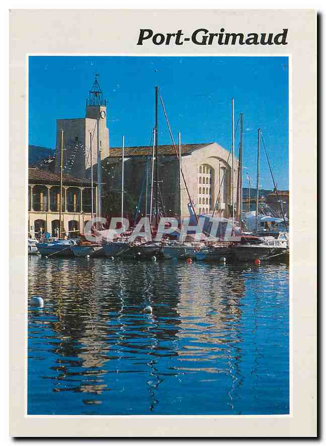 CPM Port Grimaud Var Cite lacustre realisee Etige et Manera S A 